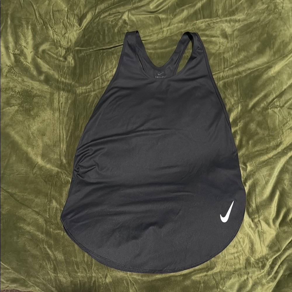 Nike Black Sleeveless Top with White Logo
